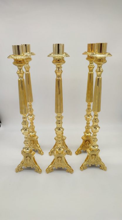 Set Candelabros + cruz altar