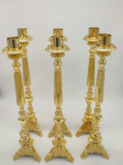Set Candelabros + cruz altar