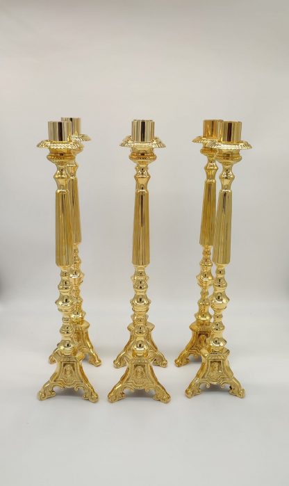 Set Candelabros + cruz altar