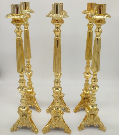 Set Candelabros + cruz altar