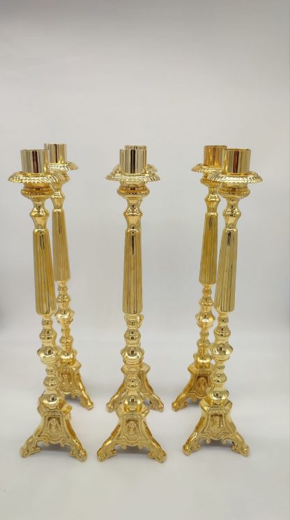 Set Candelabros + cruz altar