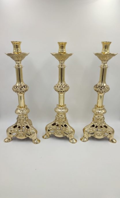Set Candelabros+ cruz altar