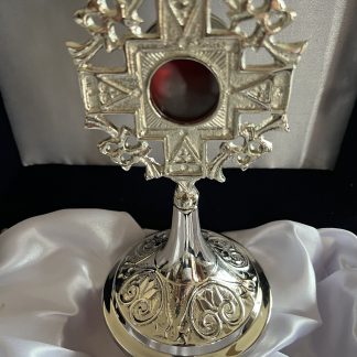 Relicario cruz plateado