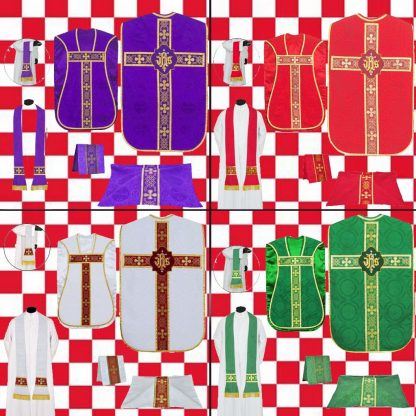 Juego Casullas Romanas-Guitarra cruz jhs